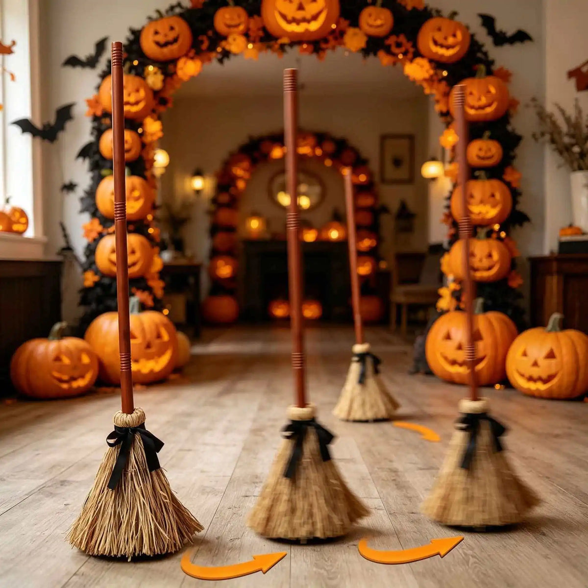 Moving Witch Broom π | Sound & Light Halloween Decoration