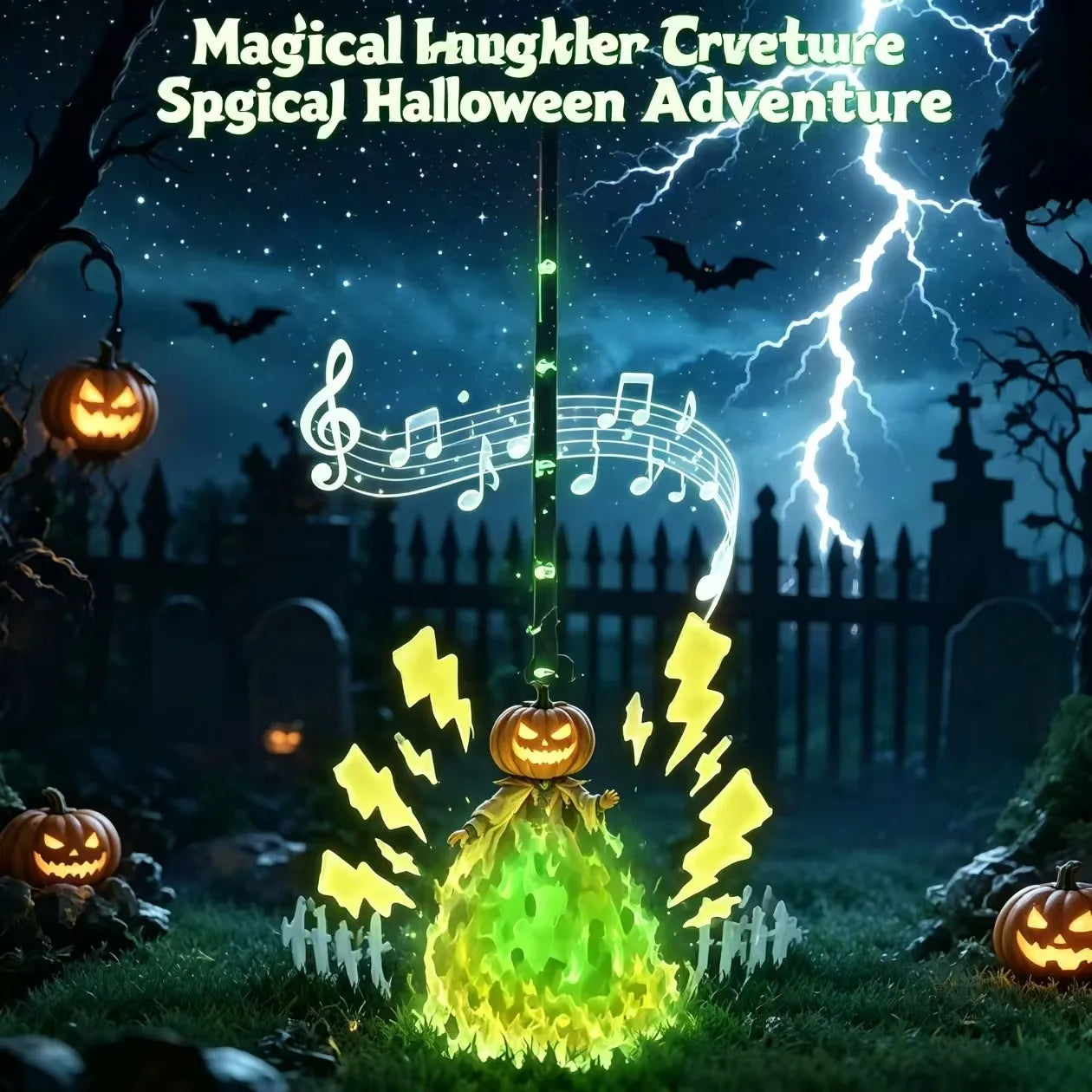 1-4PCS Excellent Glowing Witch Broom with Sound and Self Jumping Action for Halloween Party Gift Decoration Indoor Celebration