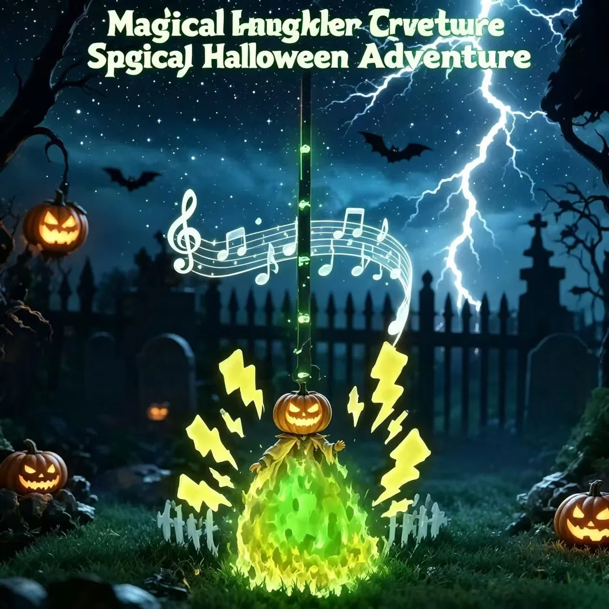 1-4PCS Excellent Glowing Witch Broom with Sound and Self Jumping Action for Halloween Party Gift Decoration Indoor Celebration